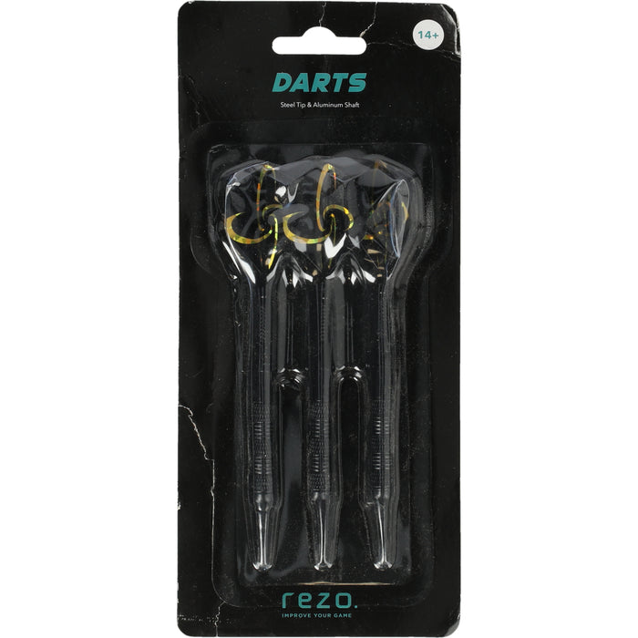 REZO Steel Darts w/ Aluminum Shafts 3pcs Accessories 1001 Black