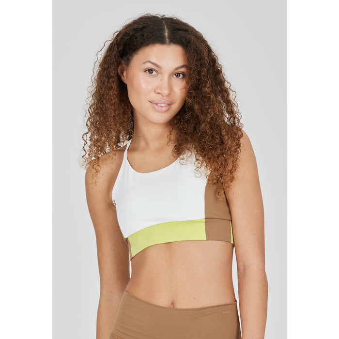 ATHLECIA Sukey W Color Block Bra Sports Bra 1145 Whisper White