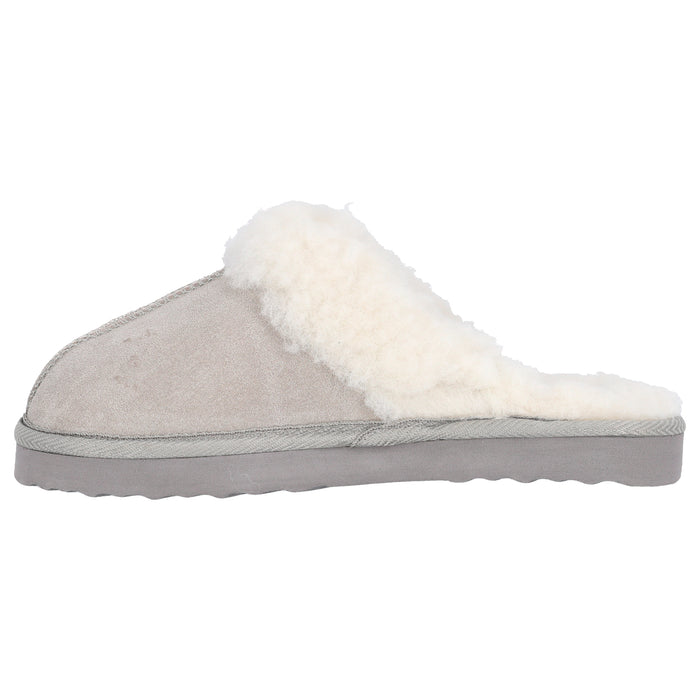 MOLS Tamara W Warm Leather Slipper Shoes 1060 Chateau Gray