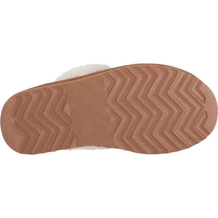 MOLS Tamara W Warm Leather Slipper Shoes 5006 Carmel Brown