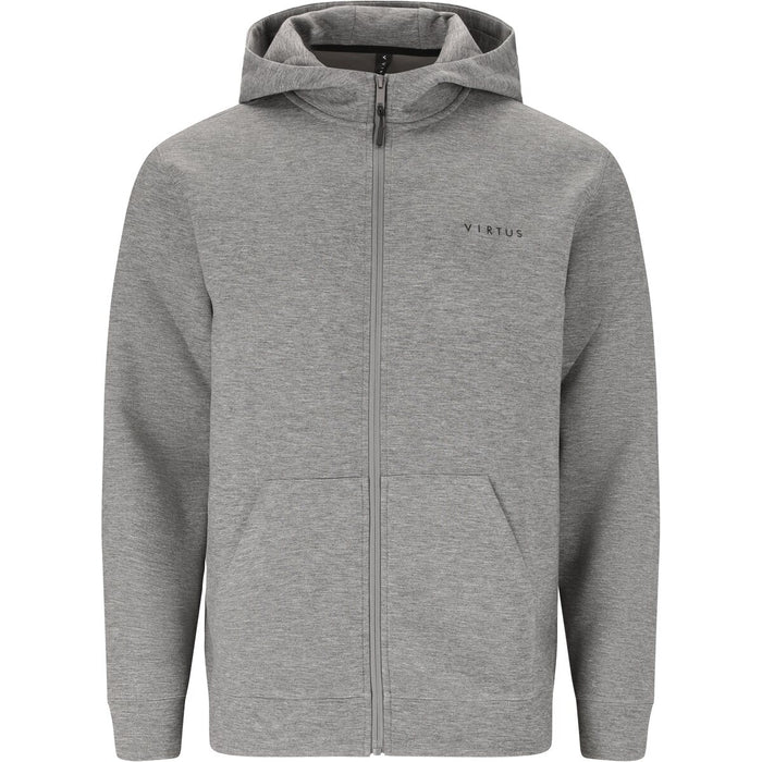 VIRTUS Taro V2 M Technical Full-Zip Hoody Sweatshirt 1038 Mid Grey Melange