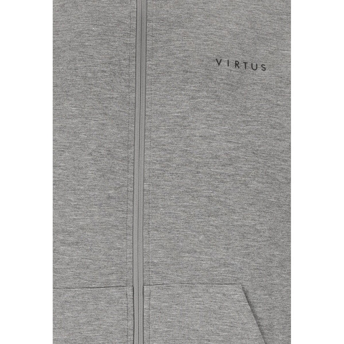VIRTUS Taro V2 M Technical Full-Zip Hoody Sweatshirt 1038 Mid Grey Melange