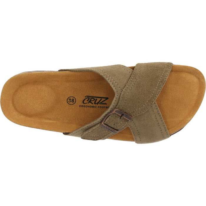 CRUZ Tellian W Leather Cork Sandal Sandal 3040 Fallen Rock