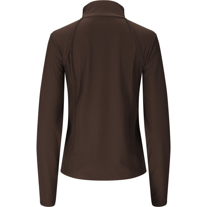 ATHLECIA Thrine W Rib Full Zip Midlayer 1294 Chocolate Torte
