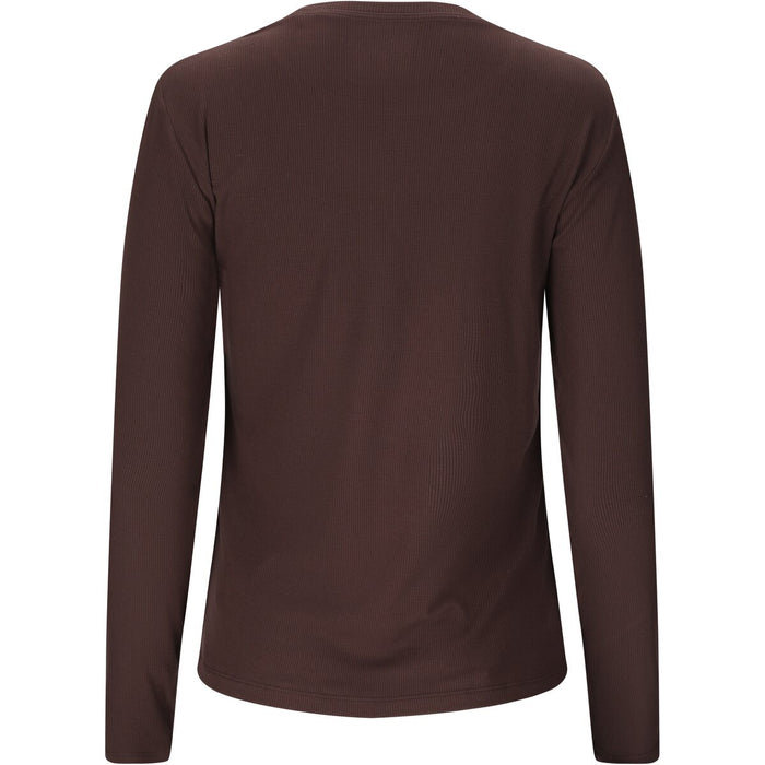 ATHLECIA Tinashe V2 W Rib LS Tee T-shirt 1294 Chocolate Torte