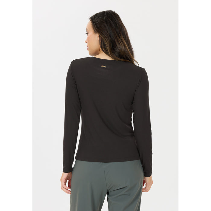ATHLECIA Tinashe W Rib L/S Tee T-shirt 1001 Black