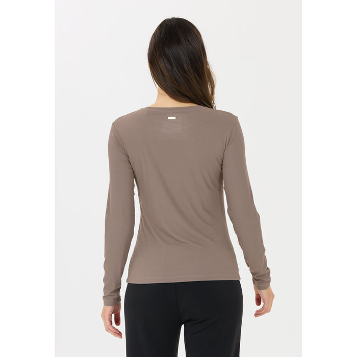 ATHLECIA Tinashe W Rib L/S Tee T-shirt 1292 Greige