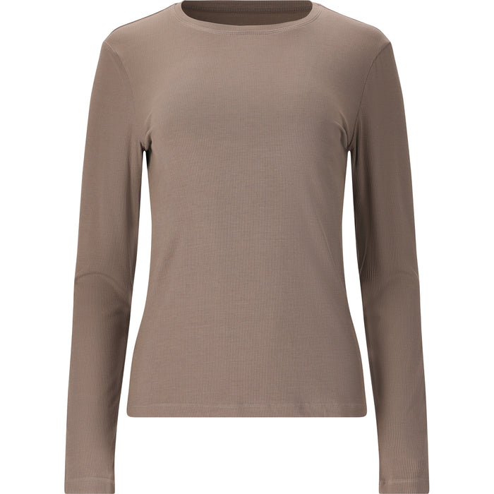 ATHLECIA Tinashe W Rib L/S Tee T-shirt 1292 Greige