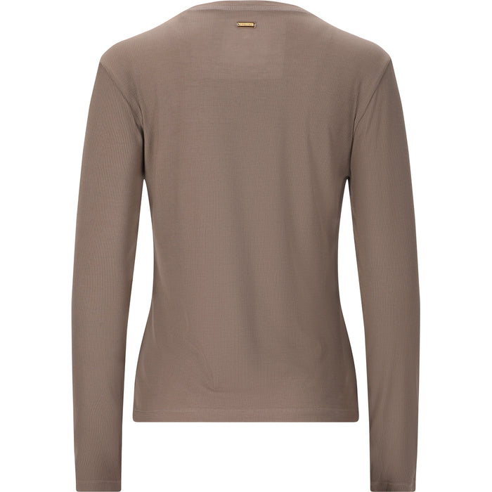 ATHLECIA Tinashe W Rib L/S Tee T-shirt 1292 Greige