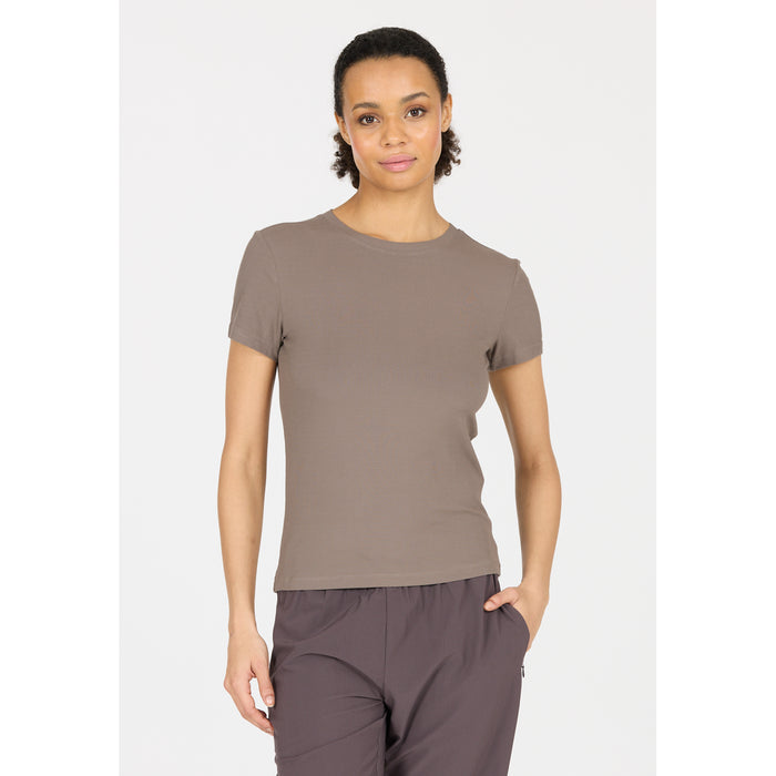 ATHLECIA Tinashe W Rib S/S Tee T-shirt 1292 Greige