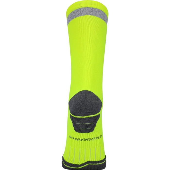 ENDURANCE Torent Reflective Mid Length Running Socks Socks 5001 Safety Yellow