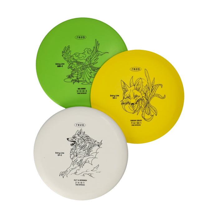 REZO Tsutomu Starter Disc Golf 3pcs. Set Accessories 4189 Multi colour