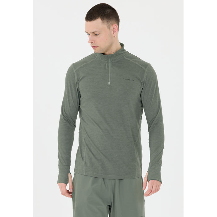 ENDURANCE Tune V2 M Melange Midlayer Midlayer 3058 Balsam Green