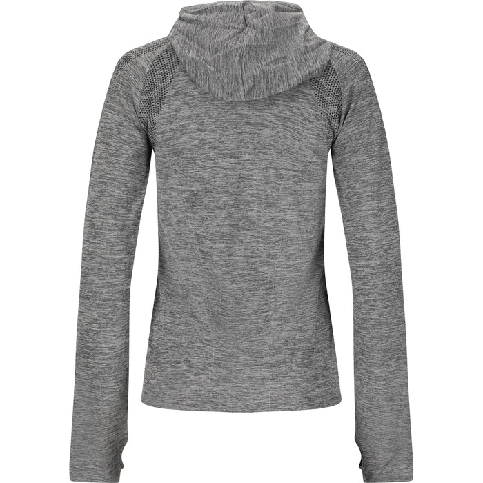 ENDURANCE Vicki W Melange Seamless Hoody Midlayer 1011 Dark Grey Melange