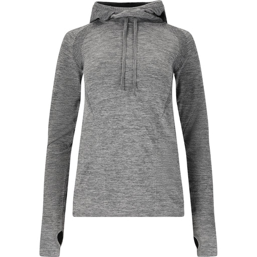 ENDURANCE Vicki W Melange Seamless Hoody Midlayer 1011 Dark Grey Melange