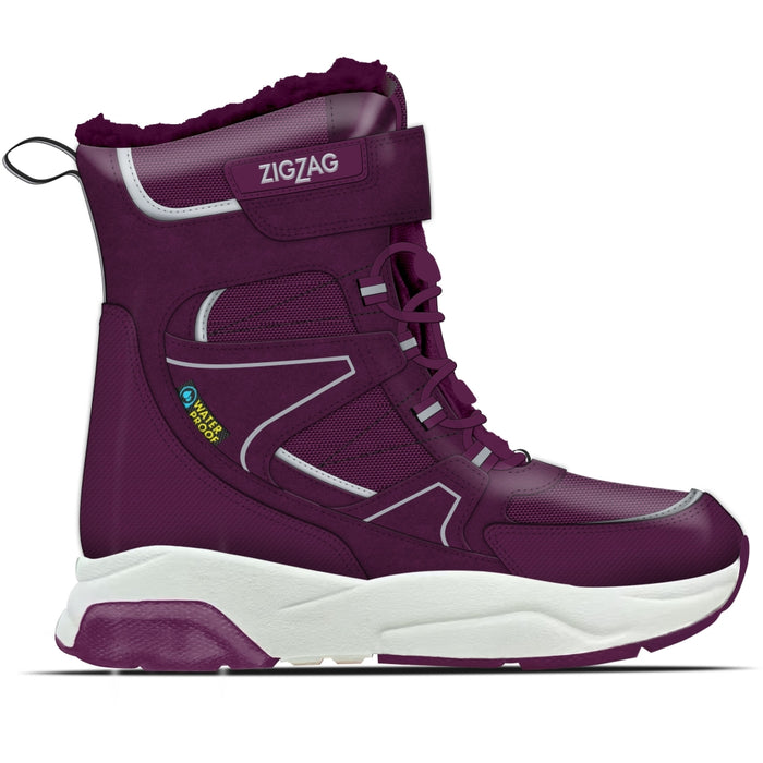 ZIGZAG Vizar Kids Boot WP w/Lights WP Boots 4078 Dark Purple