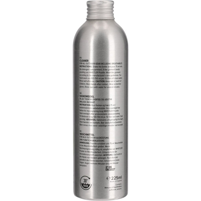 WHISTLER Wash for Outdoor Clothing 225ml Wash and Proofer 1001 Black