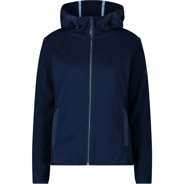 CMP Woman Jacket Fix Hood Fleece M926 Blue