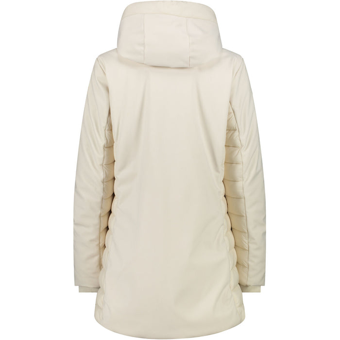 CMP Woman Long Jacket Fix Hood Jacket A238 Vaniglia