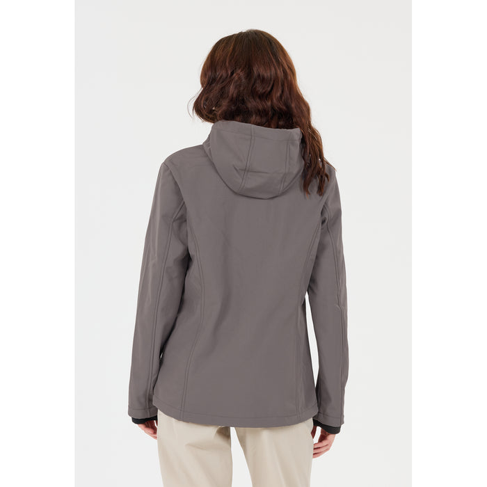 CMP Woman Softshell Jacket Zip Hood Softshell Q955 Terra