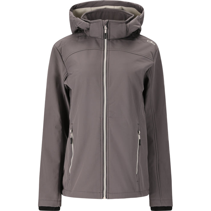 CMP Woman Softshell Jacket Zip Hood Softshell Q955 Terra