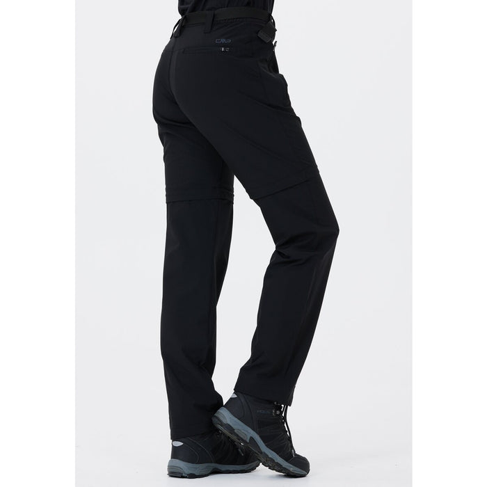 CMP Woman Zip Off Pant 4-Way Stretch Pants U901 Nero