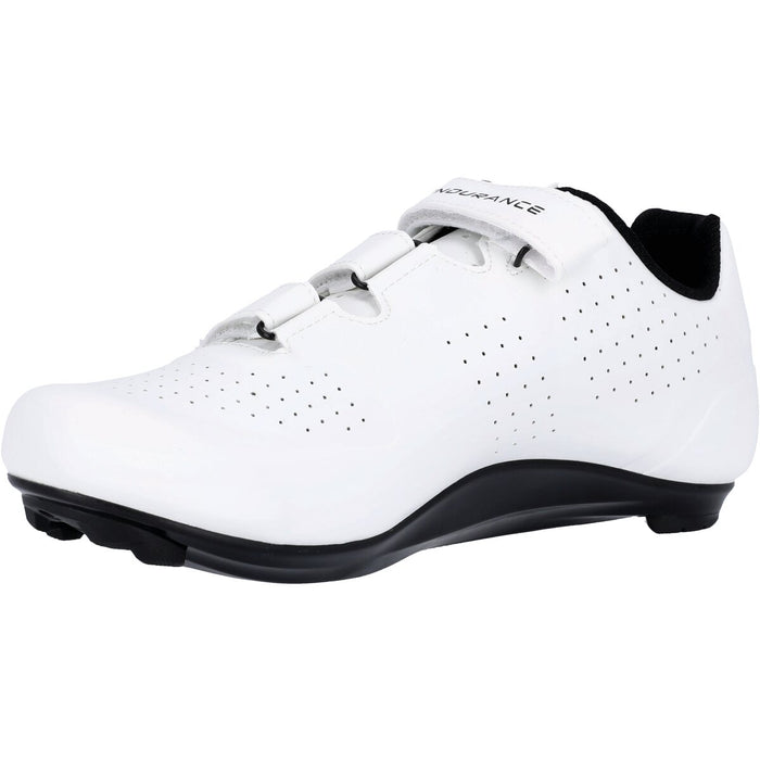 ENDURANCE Wori Road Nylon Cycling Shoes Cycling/Spinning Shoes 1002 White
