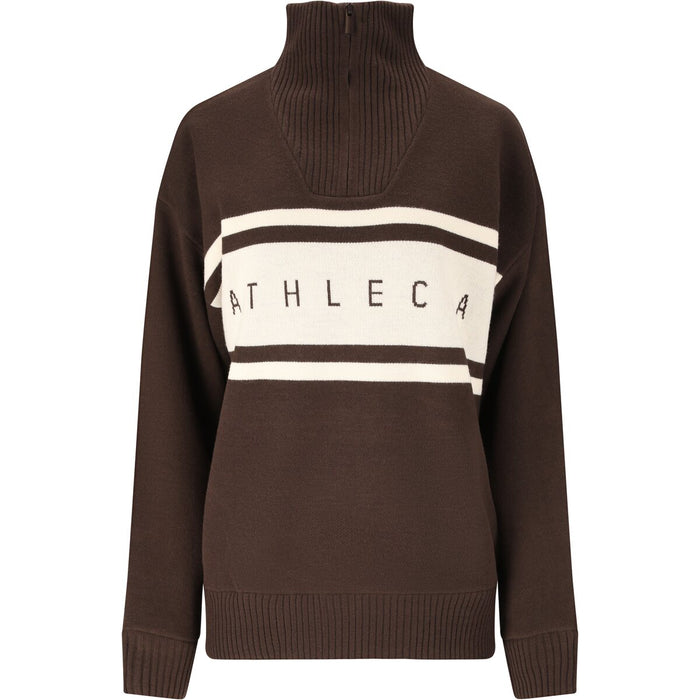 ATHLECIA Yiruma W Knitted Half Zip Knit 1294 Chocolate Torte
