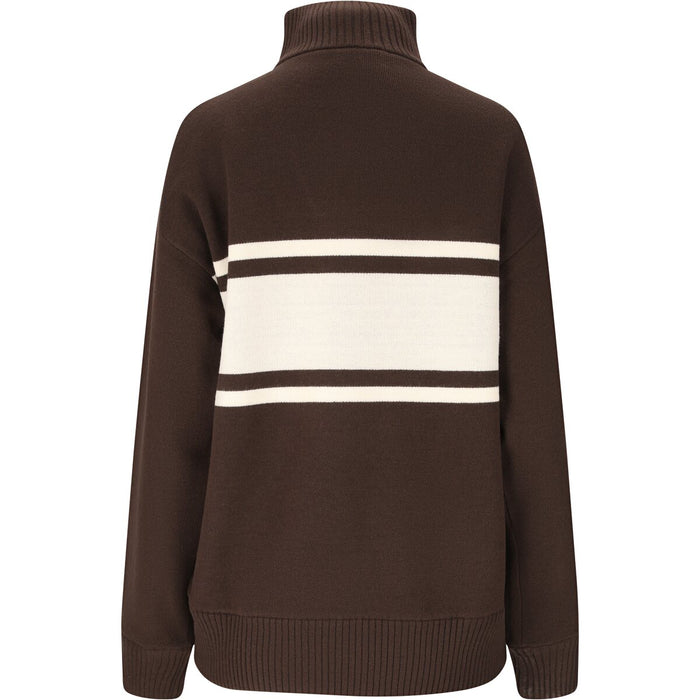 ATHLECIA Yiruma W Knitted Half Zip Knit 1294 Chocolate Torte