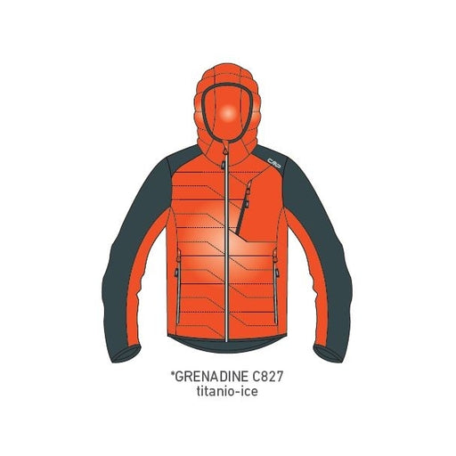 Man Jacket Fix Hood w/ Primaloft