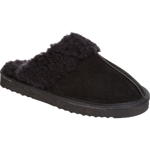 MOLS Tamara W Warm Leather Slipper Shoes 1001 Black